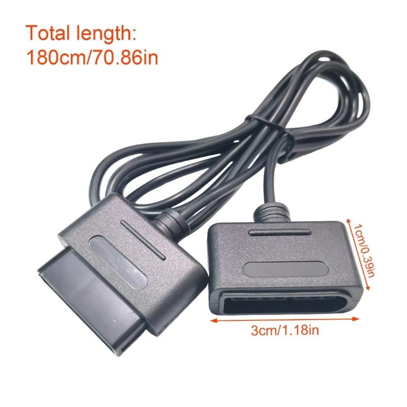 Flexible Consoles Extended Length 1.8 Meter Cable Wire Cord for Controllers Featuring Reinforced Connectors Copper Cores