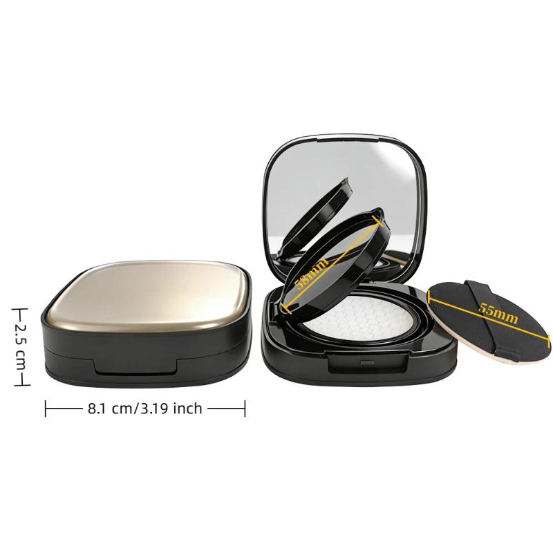 1Pcs Empty Air Cushion Case With Mirror And Sponge Puff Refillable Bb Cream Container For Diy Makeup Travel Use