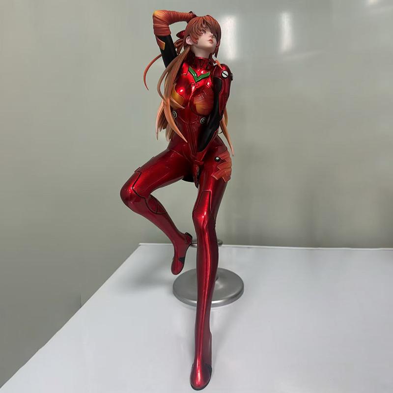 EVA  Asuka Anime 1/4 Sitting Posture Magnetic Suction Neon Genesis Evangelion GK Toys Action Figure Model Figurines Toys Gift