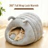 Cozy Warmth Closed Nest for Medium & Small Dogs and Cats - Ideal for Deep Sleep & Kitten Kneading.