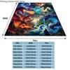 New Dragon Ice Fire Picture Blanket Skin Friendly Comfort Warm Soft Plush Blanket Suitable Sofa Living Room Office Bedroom