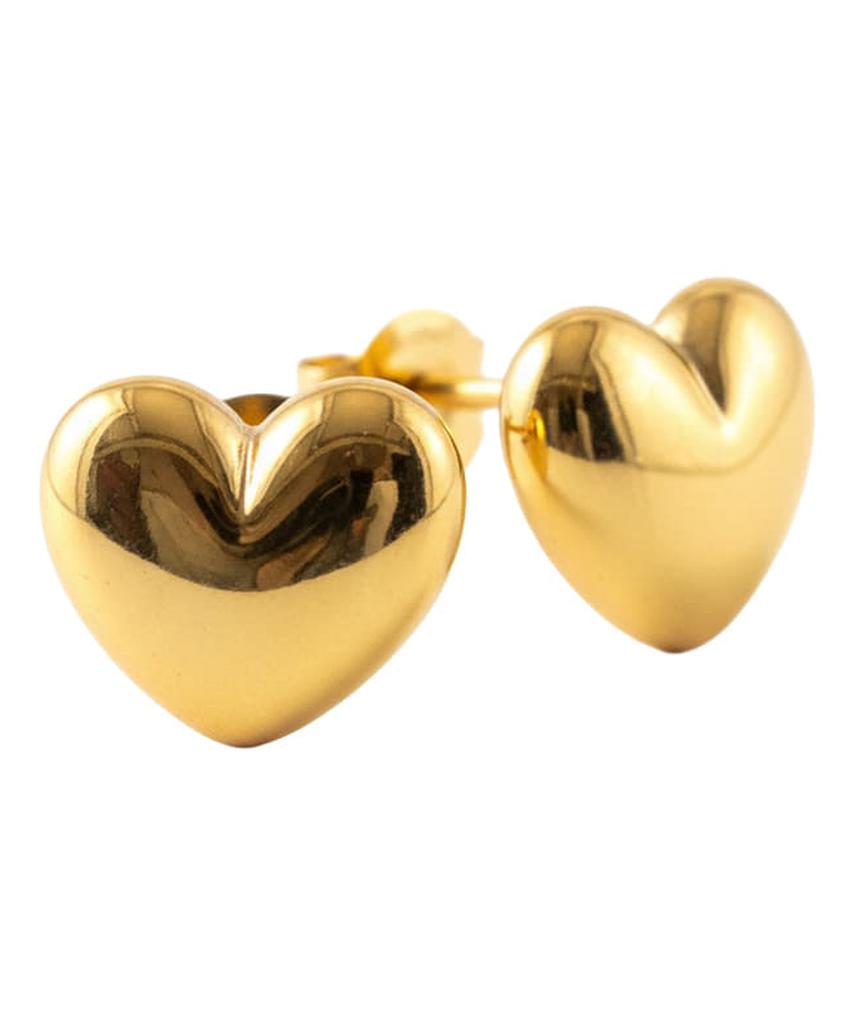 Alleun Silver 925 Bold Heart Silver Daily Earrings