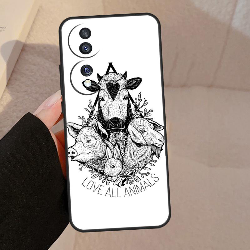 Vegan Inspiration For Honor Magic V5 5 6 7 Pro Case For Honor 200 400 Lite 50 70 90 X8a X8b X9a X9b X9c Cover