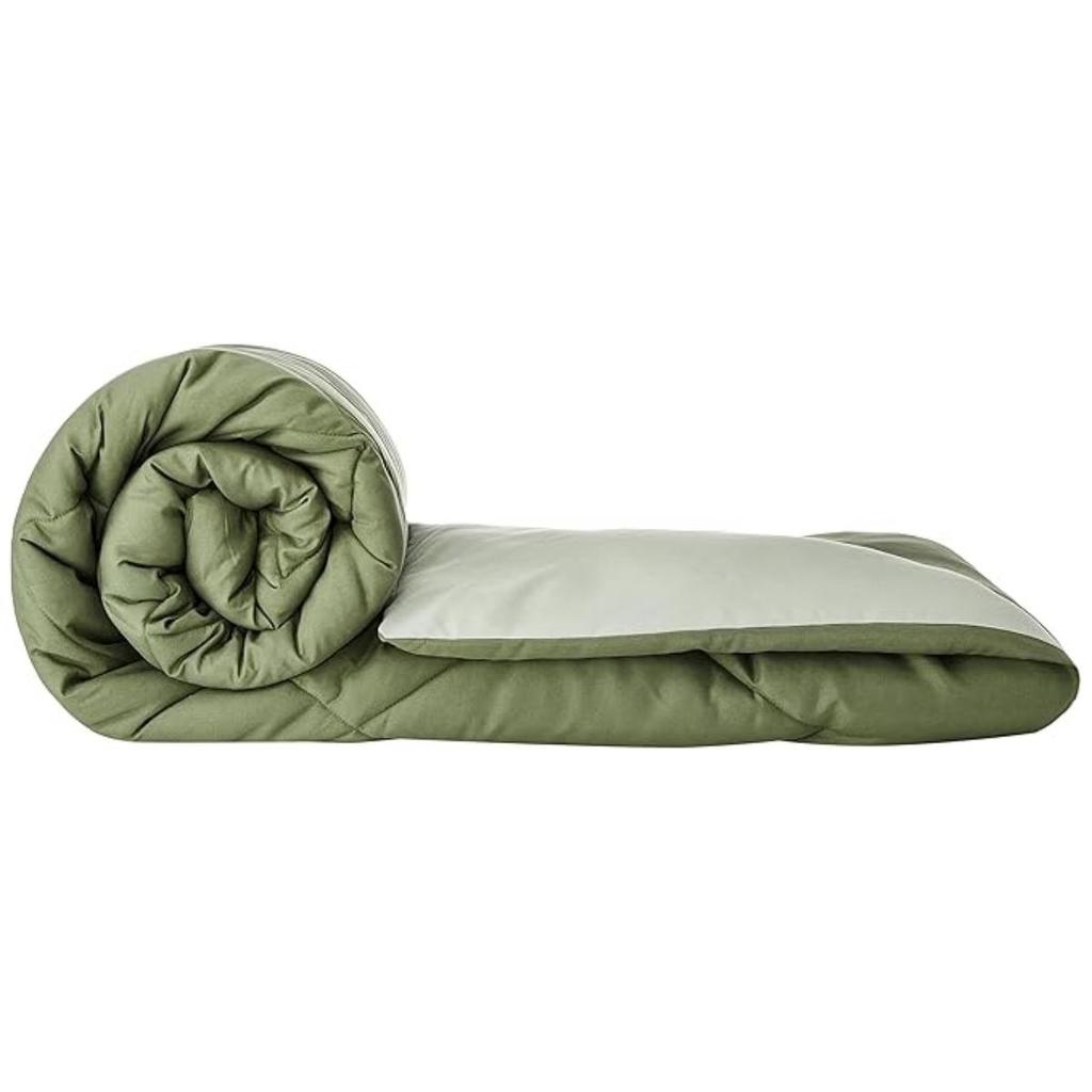 Microfibre Reversible Comforter, Double (Subtle Beige & Walnut Brown, 200 GSM), 50 TC