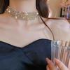 Exaggerated Rhinestone Geometric Multi-layer Necklace - High-End Luxury Clavicle Chain