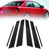 6pcs Door Window Center Middle Column BC Pillar Post Cover Mirror Effect Trim For Honda Civic Sedan 2006-2011