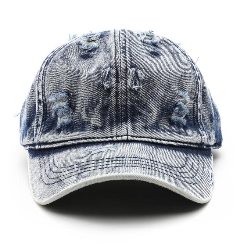 Cotton Denim Baseball Cap With Curved Brim Waterproof Breathable Sun Hat For Outdoor Activities