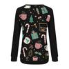 Women's Fashion Casual Long Sleeve Christmas Printed  Neck Sweatshirt Top