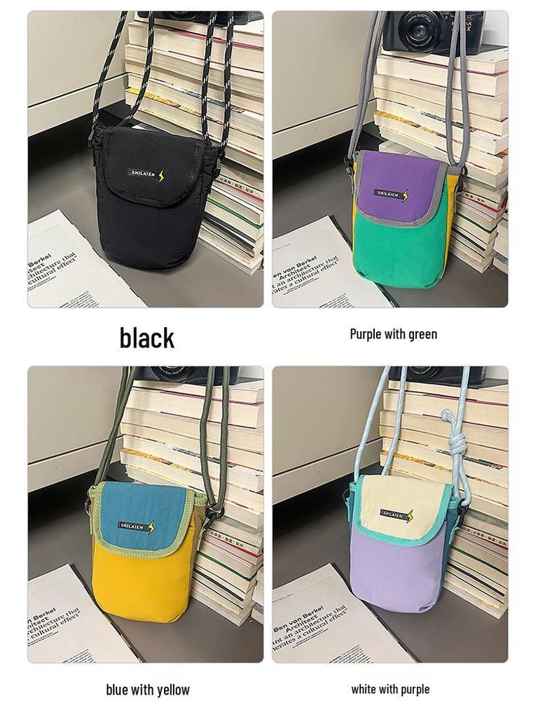 Korean Style Mini Crossbody Bag 2025: Unisex High-End Canvas Phone Carrier