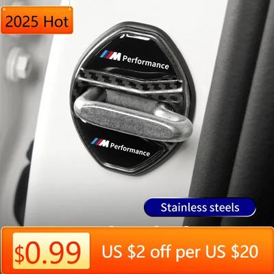 2025 New Stainless Steel Car Door Lock Cover Stickers Auto Styling Accessory For BMW Series5 G60 X1 U11 I3 I4 G11 G12 G20 G28 G2