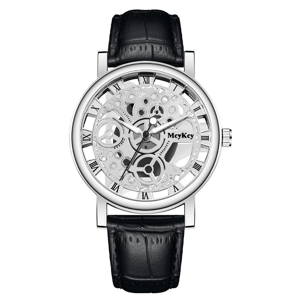 Watch, Men S Through-The-Bottom Hollowed-Out Imitation Mechanical Watch, Men S Belt Quartz Watch Watch
