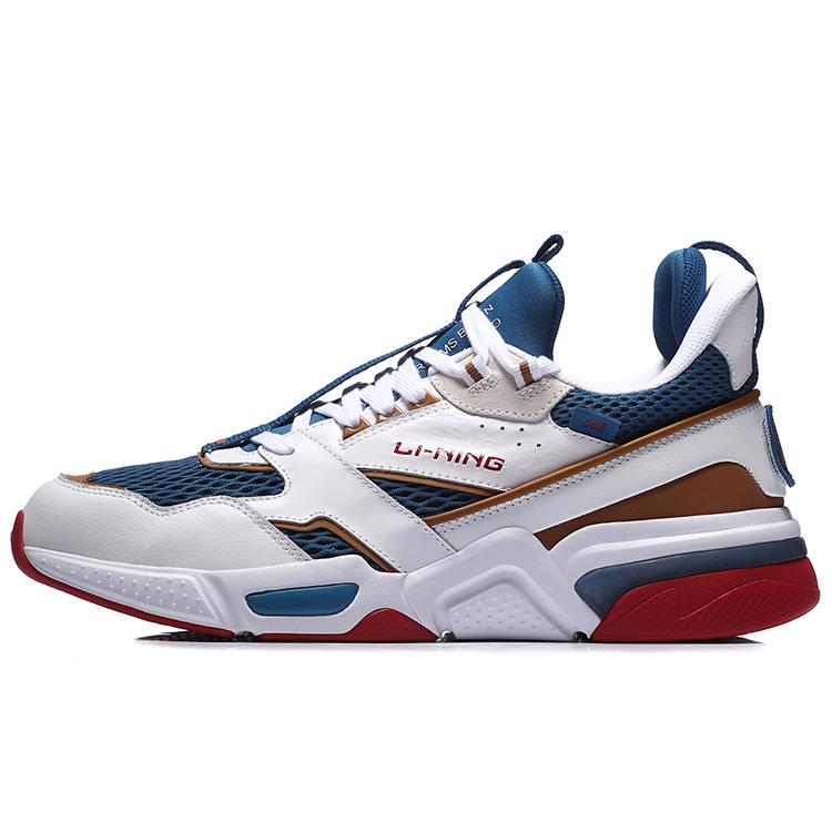 

new LiNing 001 Running Shoes Men Low Top White/Blue/Red 39