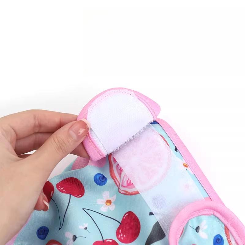 Dog Diapers Physiological Pants Cute Cartoon Print Female Dog Diaper Underwear Cat Sanitary Panties Anti Harassment Washable Reusable Pet Supplies