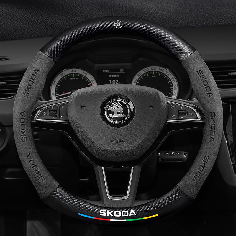 Steering Wheel Cover for Skoda: Octavia, Kamiq, Kodiaq GT, Superb, Karoq, Scala