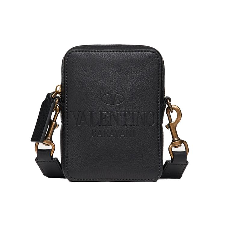 

New Valentino Leather Crossbody Bag, Shoulder Bag Men s Black VY0B0943QPT-0NO 11.9*4.1*16.0CM