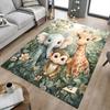 1PC Elephant Giraffe Non-Slip Floor Carpet, Office, Family, Bedroom, Studio - Large Area Rug, Vibrant Colors, Longlasting Material-X411