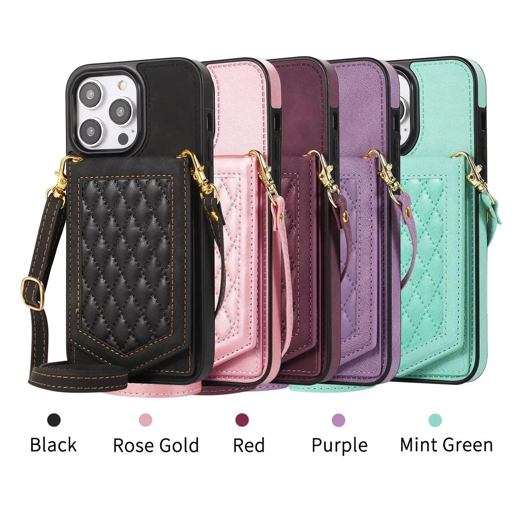RFID Blocking Leather Case for iPhone 16 14 15 13 11 12 Pro Max XR Xs Max 8 7 Plus 16E Makeup Mirror Wallet Card Holder