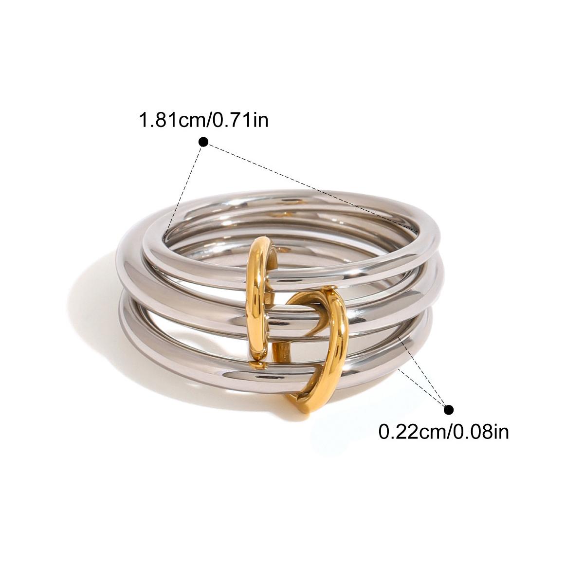 

Yori Высококачественное Литьевое Кольцо из Нержавеющей Стали Покрытие PVD 18K Золотом Отличительный Шикарный Шарм Украшения Бижутерия Новое Водонепроницаемое