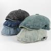 Herren Newsboy Cap Barett Damen Peaky Blinders Hut 2026 Vintage Denim Flache Kappen Boina Mann Schwarz