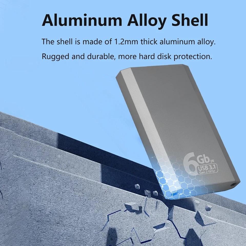 mSATA To USB 3.1 Gen2 6Gbps SSD Enclosure Adapter Case with Type C Port for mSATA Internal Solid State Drive Hard Drive