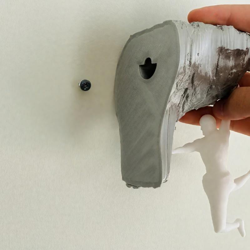 

Mountain Man Wall Figure Climbing Sculpture Modern Rock Climber Figurine 3D-Printed Hook For Towel Keys Coat Bedroom Workplace