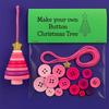 Complete DIY Button Snowman Decoration Kit with Buttons and Materials for Easy Christmas Crafting and Scrapbooking