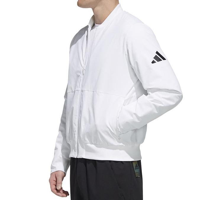 Adidas Jackets Men's White Baseball Collar Moderate Other FM9416
