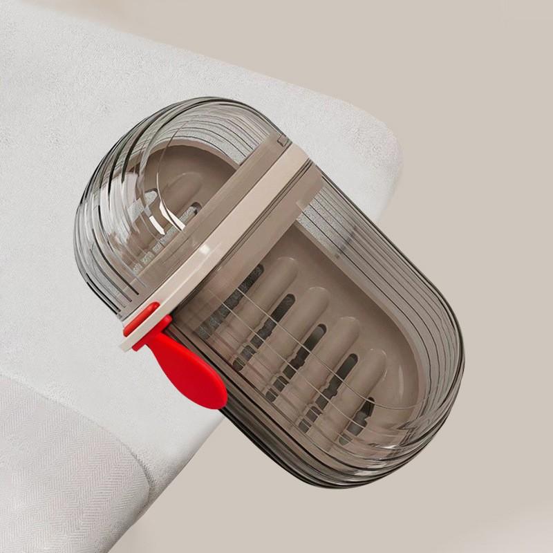 Mini Storage Travel Soap Box with Lid Sealed Drainage Portable Soap Box