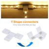 T/L Shape LED Strip Connector 4 Pin Quick Splitter Corner Connector  For DIY Lighting Project