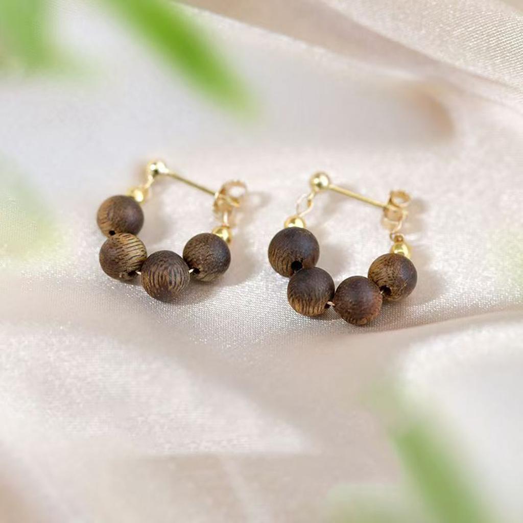 Lightweight Wood Earrings Showcasing Ancient Chinese Art Ear Rings Perfect for Parties Weddings and Daily Use