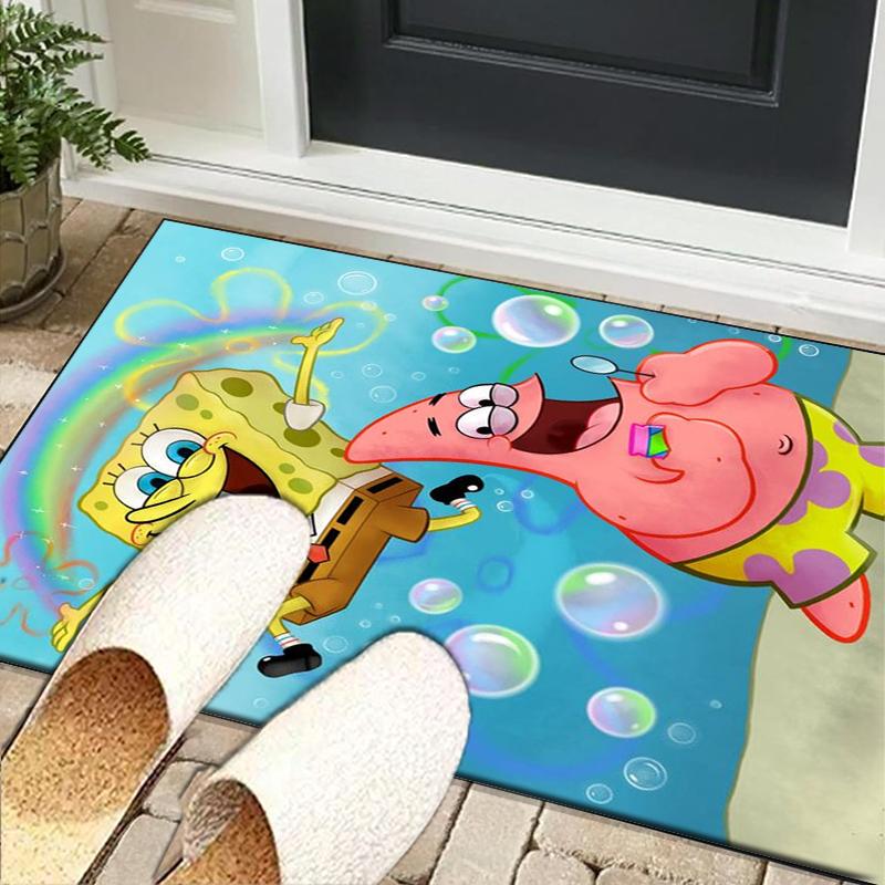 Sponge Expressions Pattern Office Rug Chair Mat, Game Carpet, Suitable for Front Door, Bedroom, Living Room, Desk, Holiday Gift