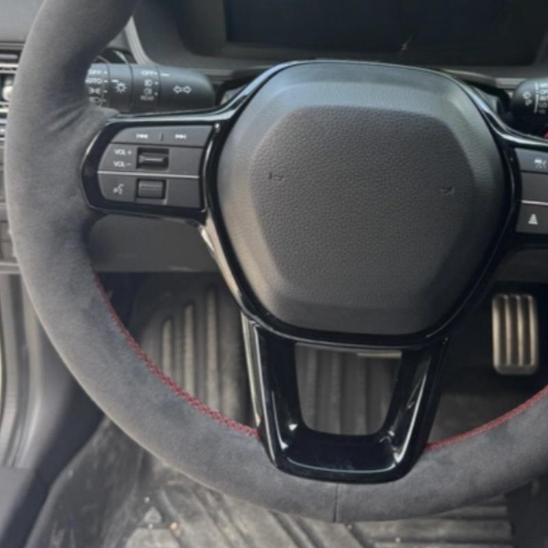 Hand-stitched Black Suede Anti-slip Breathable Car Steering Wheel Cover For Honda Civic 11 XI - Auto Interior