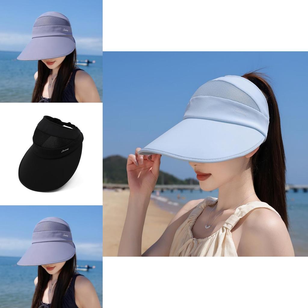 Summer Outdoor Wide Brim Sun Hat With Breathable Polyester Fabric For Women Casual Sun Protection