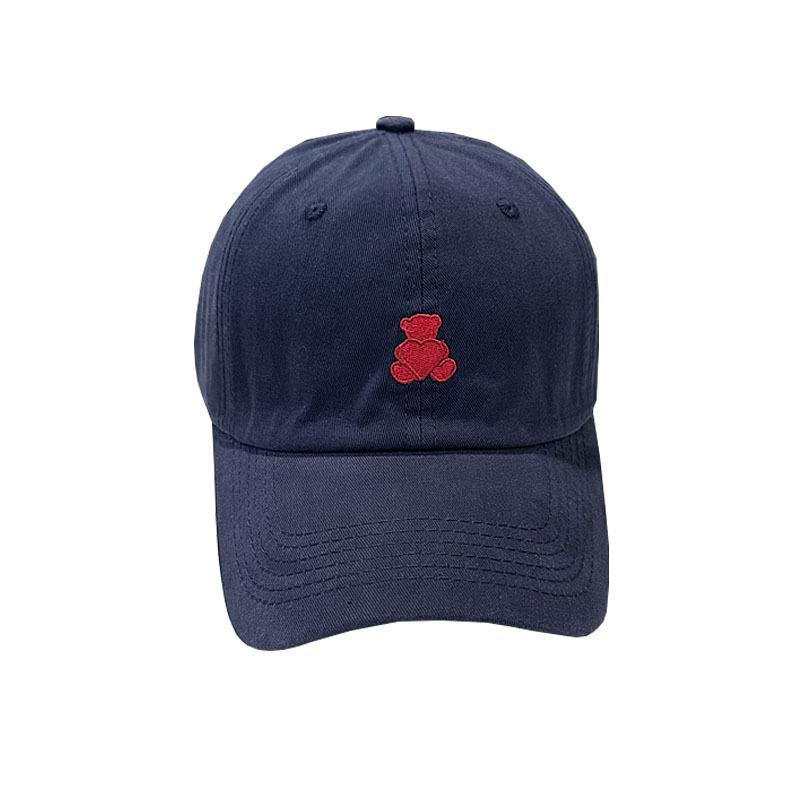 Baseball Cap Women Simple Love Bear Embroidered Baseball Cap Outdoor Street Youth Couple Hat Sports Cap