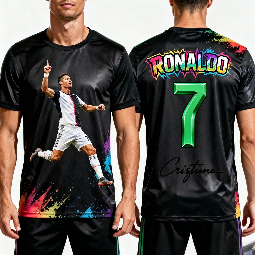 2026 Summer Ronaldo Support T-shirt 2026 Football Game Fan Apparel Casual Cheer Jersey for Men Women Boys Girls All Sizes
