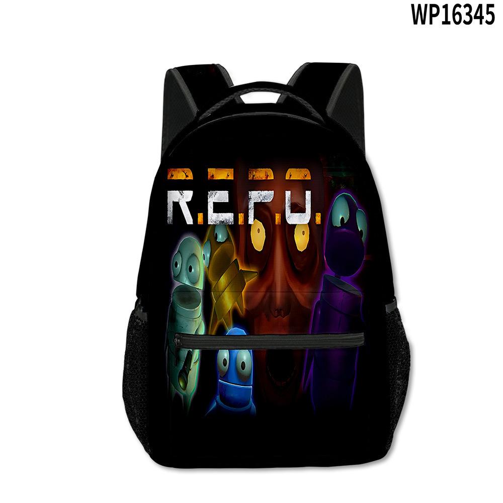 Classique Populaire Nouveauté R.E.P.O repo Étudiant Cartable Sac à Dos Cahier Sacs à Dos Impression 3D Oxford Imperméable Sacs à Dos de Voyage Garçons/Filles
