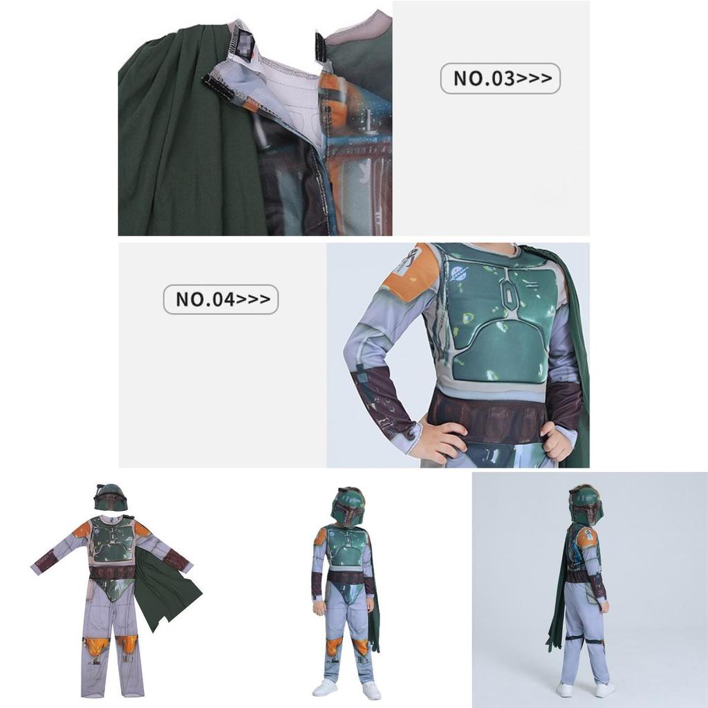 Costum Cosplay Star Wars Boba Fett Mască Pentru Copii Petrecere Halloween