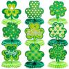 Lot De 9 DéCoration De Centre En Nid D'Abeille De La Saint-Patrick Table Pour FêTe Irlandaise Accessoires Pour FêTe De Printemps