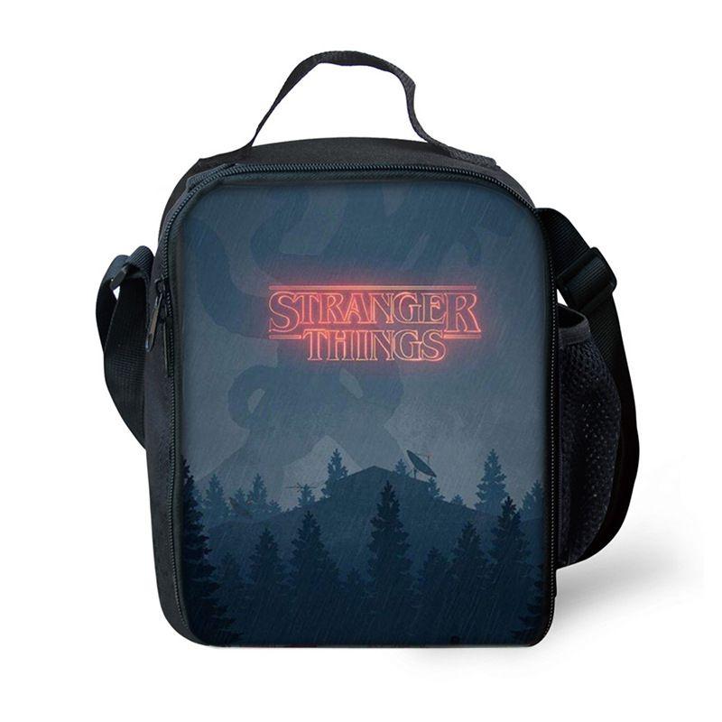 Stranger Thing Insulated Lunch Bag For Kids And Students With Adjustable Strap Perfect For Picnics And Outdoor Adventures