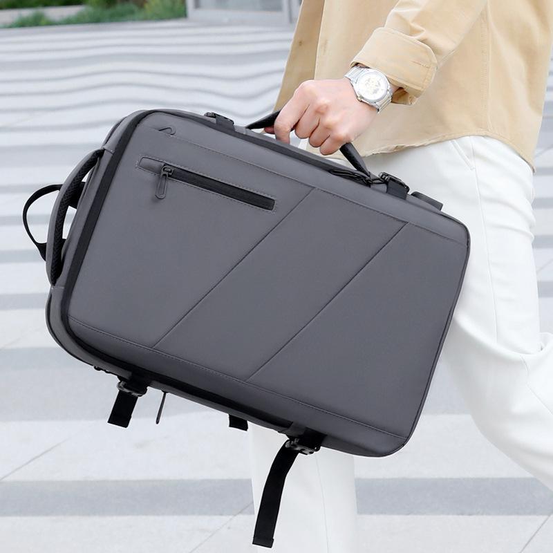 Men's Expandable Cross-Body Business Backpack for 16-Inch Laptops - Large Capacity Travel Bag