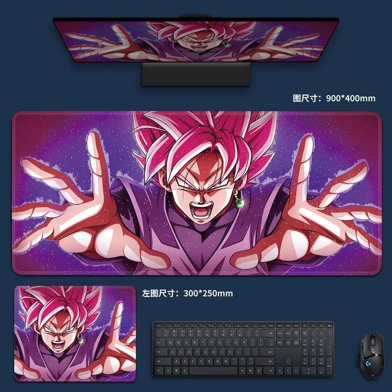 Creative PU Leather Mouse Pad Oversized Dragon Ball Computer Keyboard Pad Son Goku Animation Boys Anti-slip Mouse Pad Game E-sports Special Table Mat