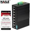 HAILE Industrial 8-Port Fast Ethernet DIN-Rail Switch