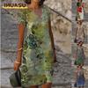 Fashion Summer Spring Short Sleeve V-Neck Casual Dresses