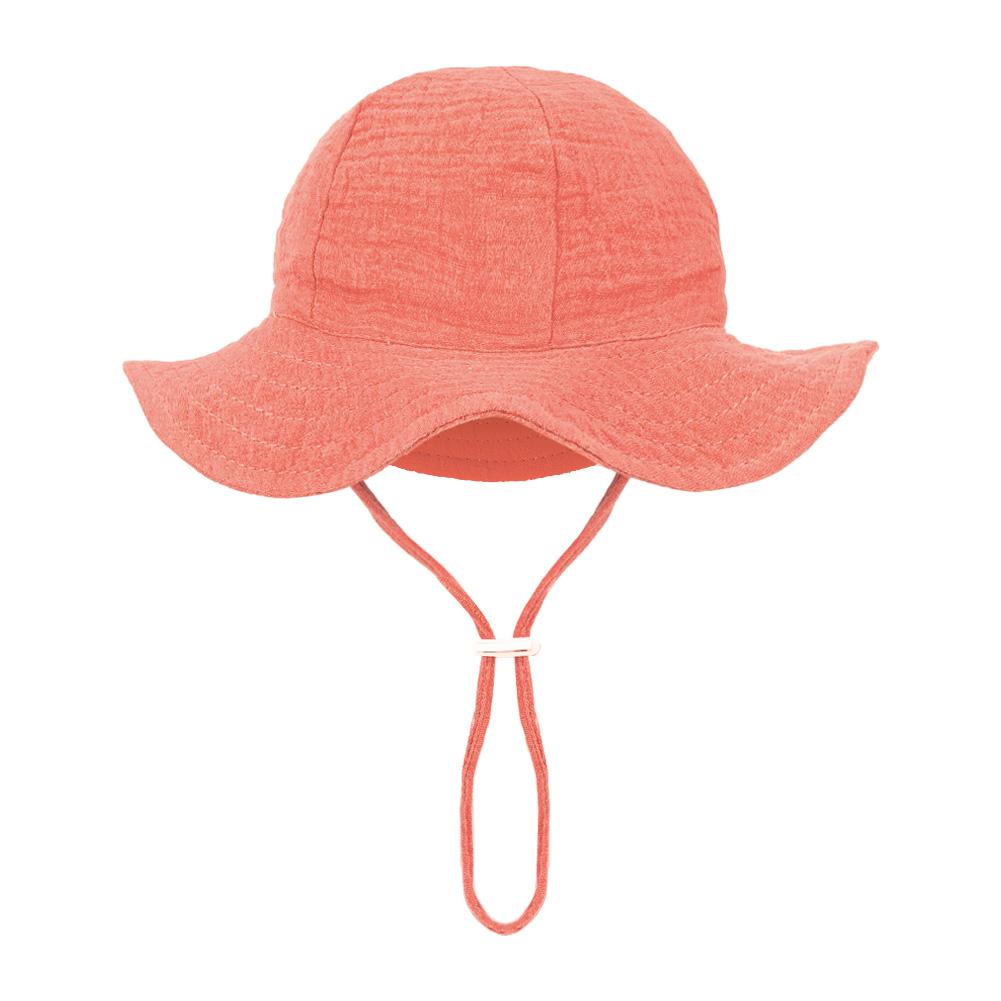 Floral Print Baby Bucket Hats Adjustable Solid Caps for Infant Boys Girls Sunscreen Outdoor Beanies Beach Fishing Headwraps