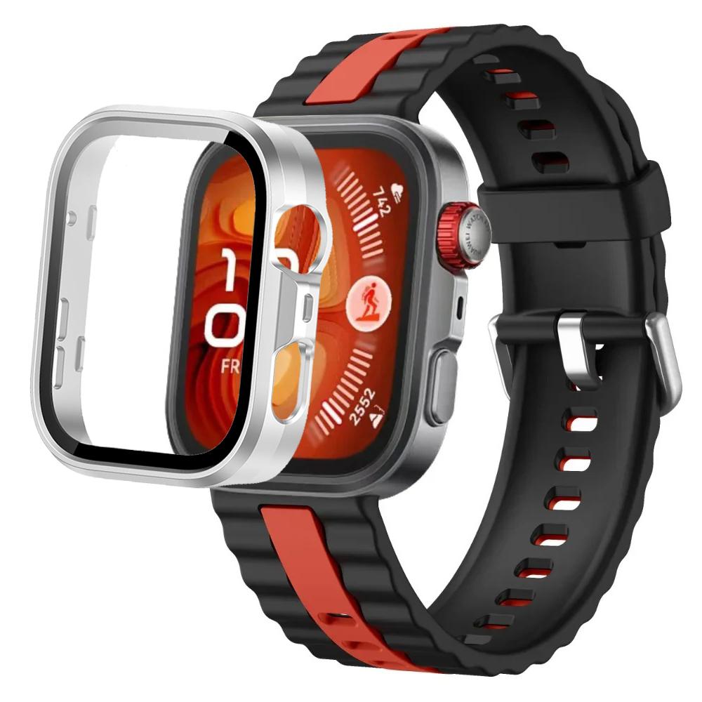 Silikonarmband+PC-Hülle für Huawei Watch Fit 4/Fit 4 Pro Intelligentes Armbandteile für Huawei Watch Fit 3 Uhr Schutzhülle