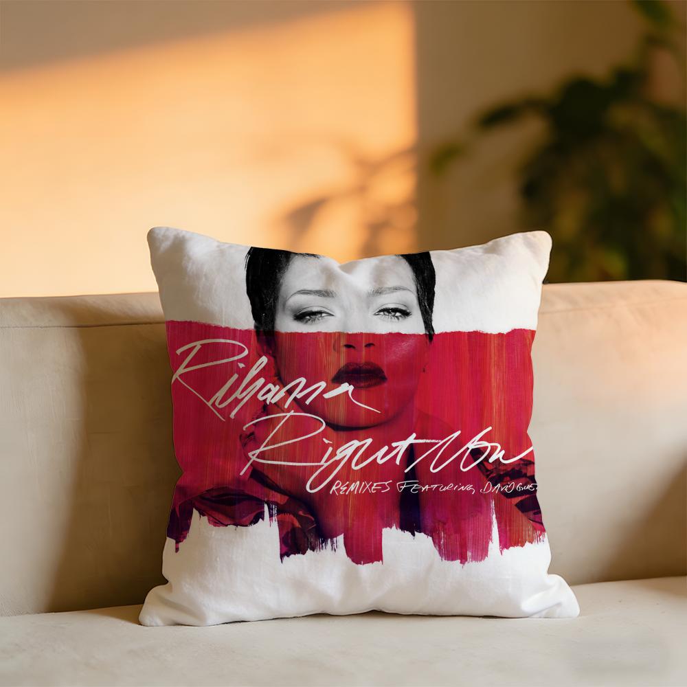 RRRihannaS Album Cushion Cover Cozy Velvet Throw PillowSoft Warm Cushion For Sofa  Bed