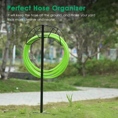 Freestanding Heavy Duty Garden Hose Holder Water Hose Hanger Hose Reel Outdoor Detachable Metal Hose Stand Hose Rack Garden Lawn Yard Hose Storage