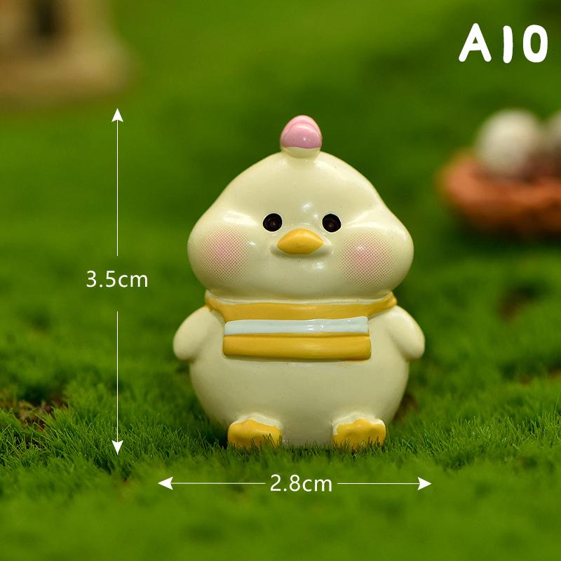 Cartoon Zodiac Color 3D Resin Doll Crafts Chinese Style Micro Landscape Bonsai Keychain Handbag Pendant Gift For Women
