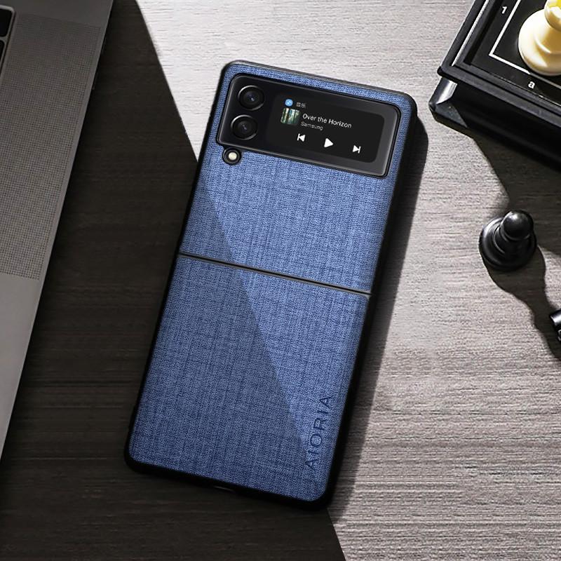 Non -Fingerprint Shockproof Fabric Case For Samsung Galaxy Z Flip 3 5g Flip3 Anti -Drop Phone Bag Fundas