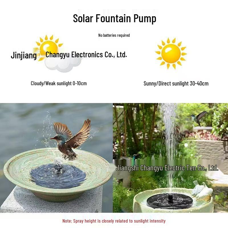 Floating Solar Water Fountain Pump for Ponds, Pools, and Bird Baths - Ideal for Outdoor Landscaping and Garden Decor.